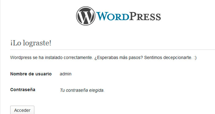 instalacion de WordPress